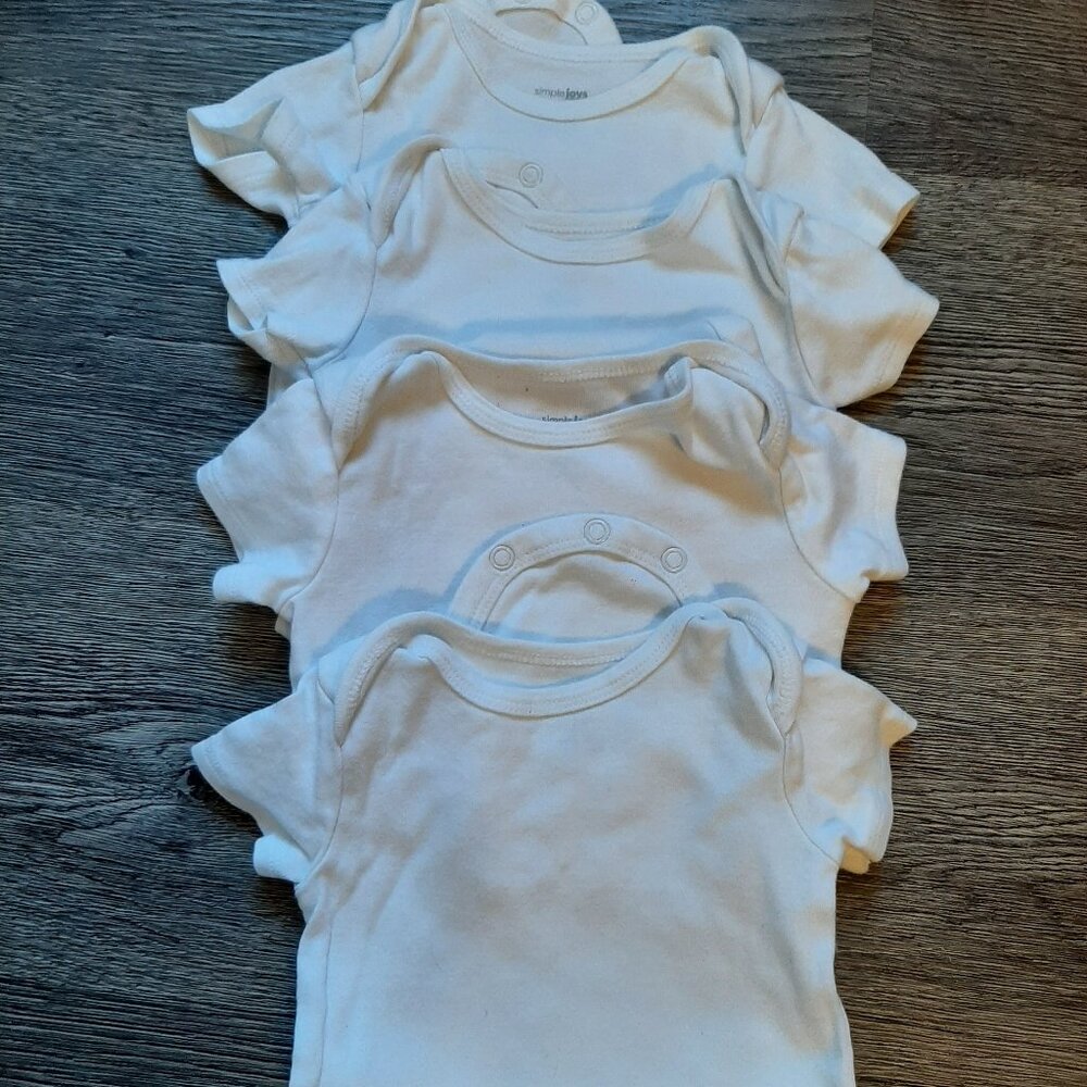 4pack 12 mo white onesies